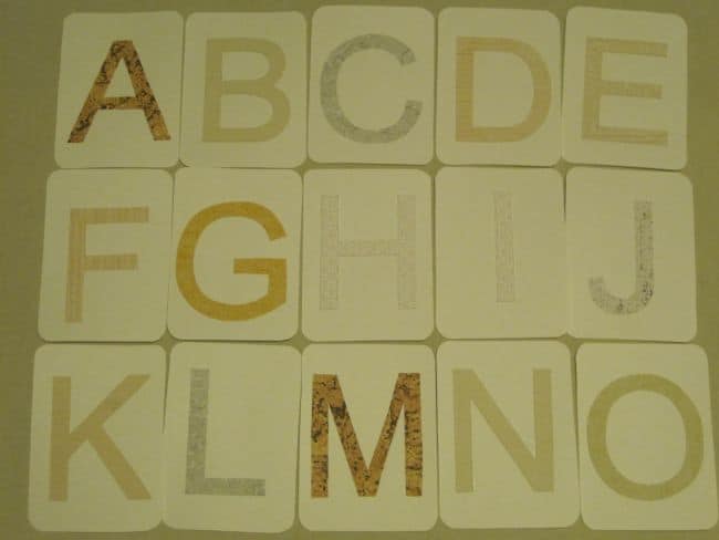Best Toys 4 Toddlers - Alphabet Tactile Cards, Montessori style, to make with kids
