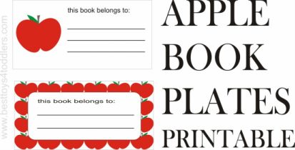 weekend freebie - free printable apple book plates