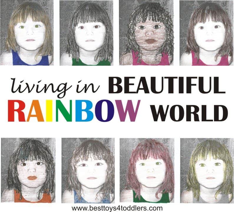 Living in a Beautiful Rainbow World - review and activity about diversity by Best Toys 4 Toddlers