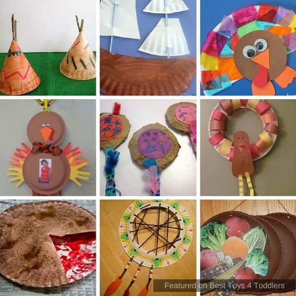 Awesome paper plate crafts to make with kids for Thanksgiving!
