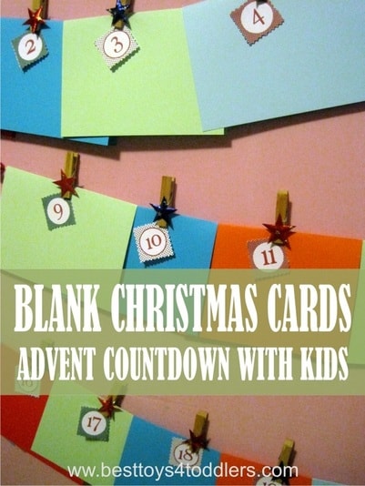 Blank Christmas Cards - Christmas Advent Countdown with Kids