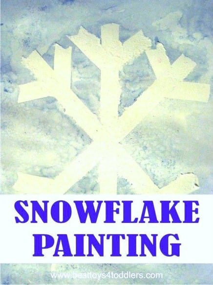 Snowflake Painting - Winter Preschool Fun