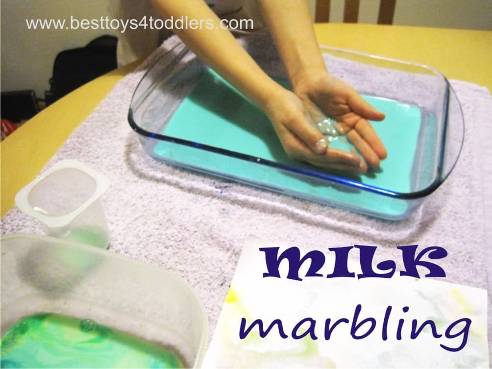 Milk Marbling - experimenting with milk and food color and creating amazing effects