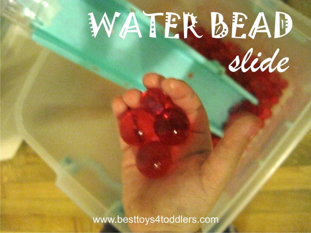 Water Bead Slide - simple sensory game with water beads