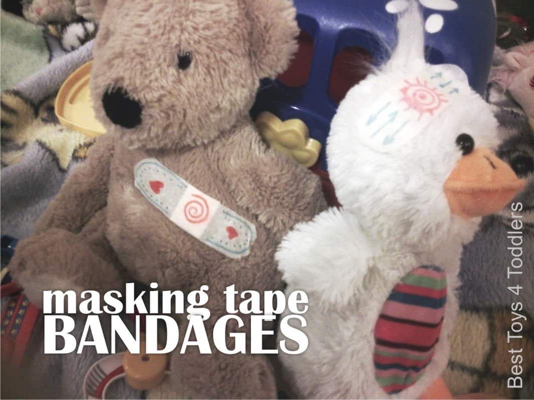 Homemage Masking Tape Bandages - vet office pretend play where kids decorate their own bandages