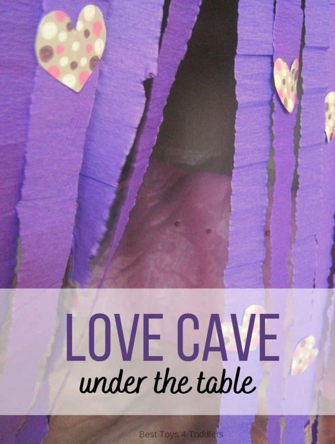 Valentines Day Love Cave under the table / desk - small spaces idea
