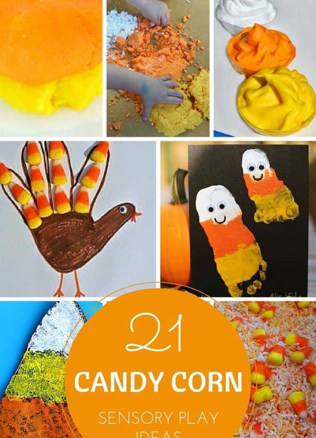 21 sensory play ideas for kids with candy corn to enjoy this fall and Halloween