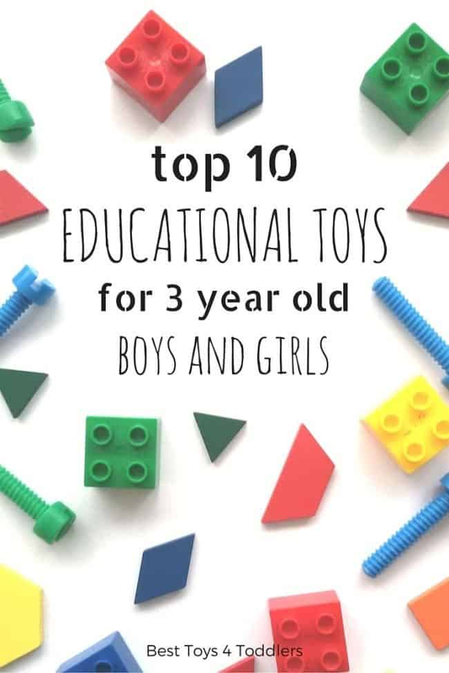 Top 10 Educational Toys for 3 Year Olds - all of these learning toys are gender neutral and would make a perfect toy for both boys and girls.