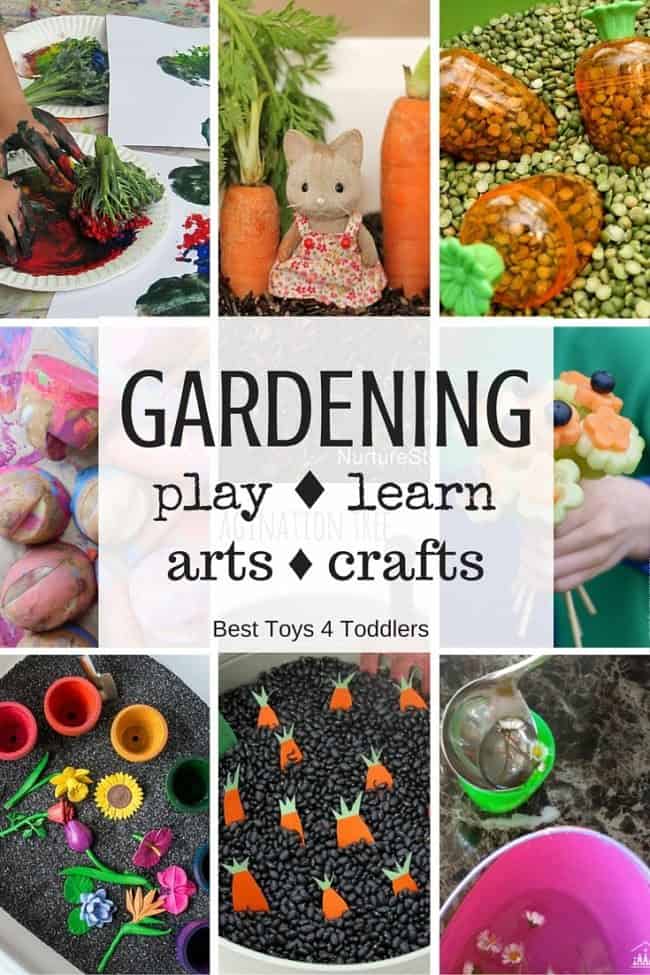 Best Toys 4 Toddlers - 33 ideas for toddlers and preschoolers to explore gardening through play, learning activities, arts and crafts