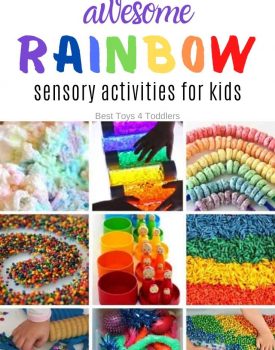 Best Toys 4 Toddlers - 33 Rainbow-themed sensory play ideas for kids to explore different senses and textures