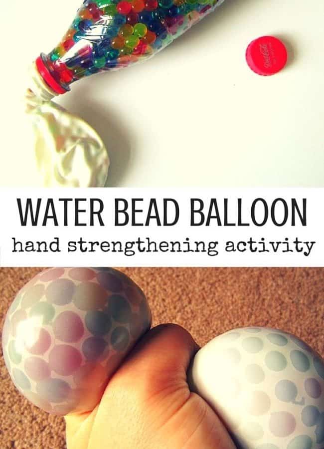 Best Toys 4 Toddlers - water Bead Balloon for Hand Strenghtening (and fine motor practice with kids)