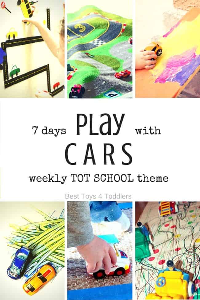 Best Toys 4 Toddlers - Weekly Tot School Theme: CARS - play activities for 7 days (with free printable planner)