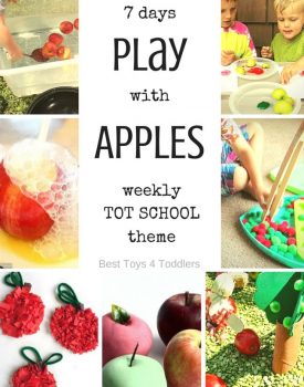 Best Toys 4 Toddlers - 7 days of apple themed activities toddlers will enjoy playing as we planned for weekly tot school! Would work great for preschoolers too!