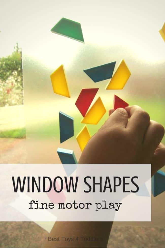 Best Toys 4 Toddlers - Sticky window shapes for fine motor play