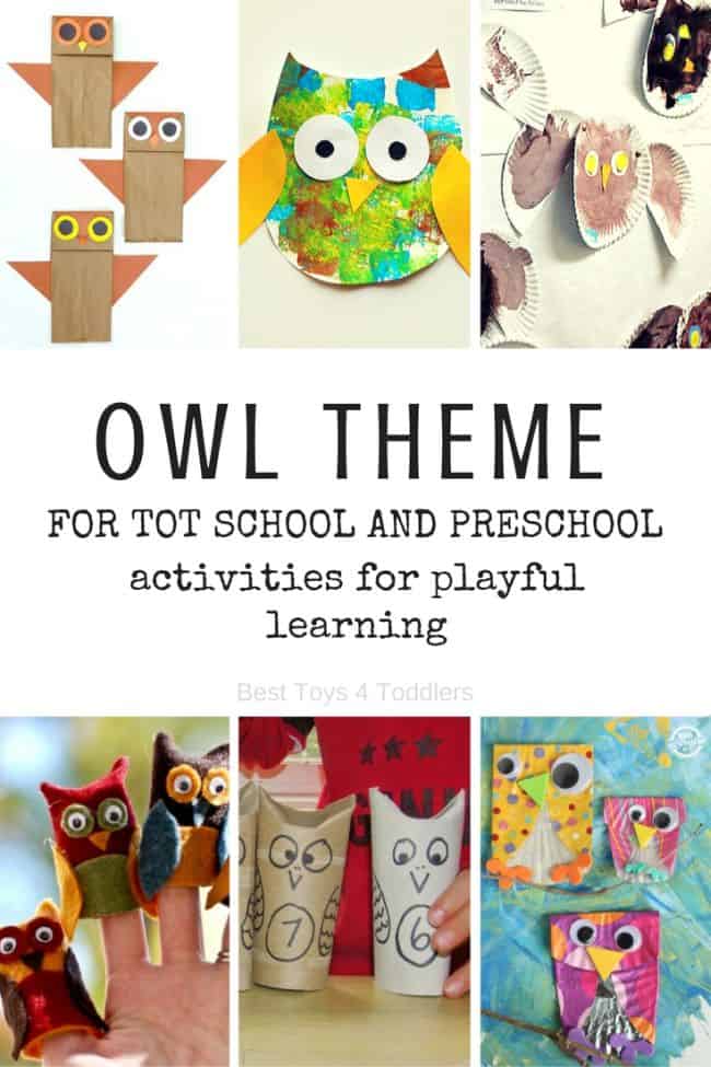 Best Toys 4 Toddlers - Weekly tot school and preschool theme - OWLS (with free printable weekly planner)