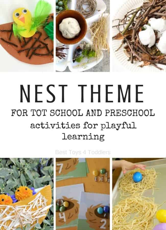 Best Toys 4 Toddlers - Nest theme for tot school and preschool with week long play and learning based activities and printable planner