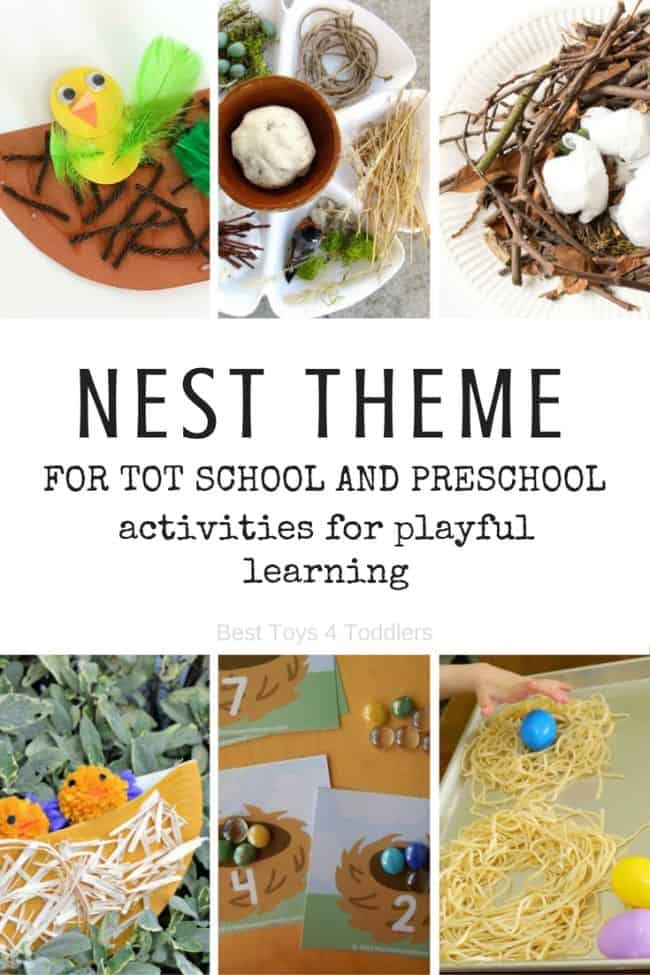 Best Toys 4 Toddlers - Nest theme for tot school and preschool with week long play and learning based activities and printable planner