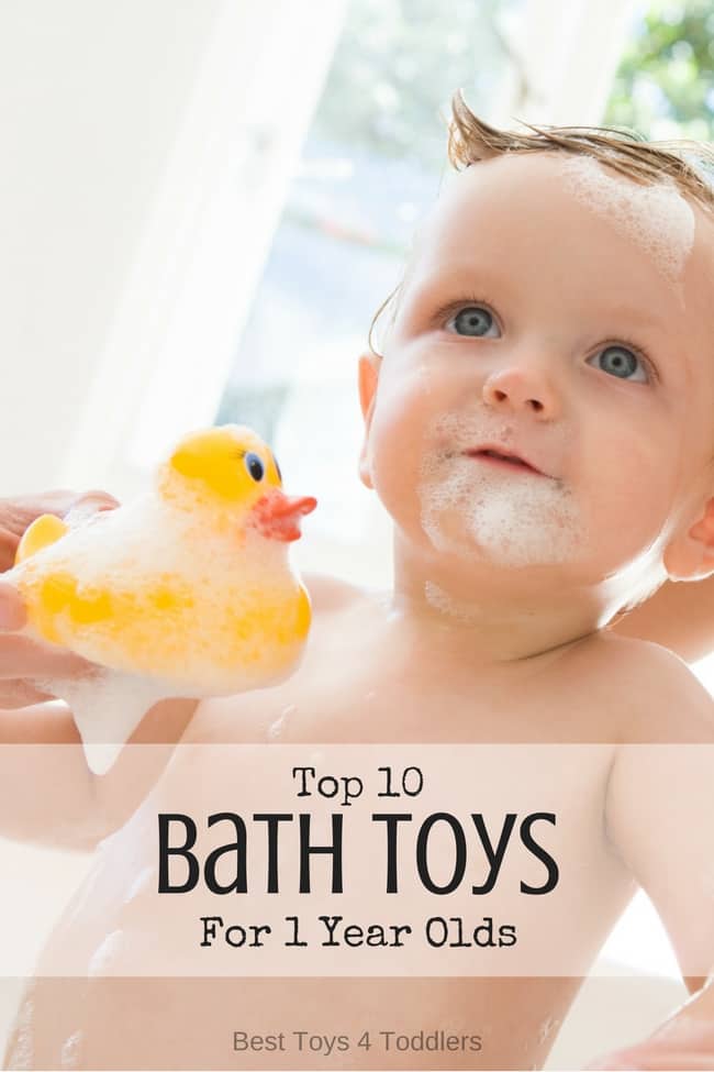 Top 10 Bath Toys For 1 Year Olds. Bath time is more than just getting clean, it can be a fantastic slate for learning fine motor skills, hand eye coordination, and more. 