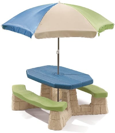 Kids Picnic Table With Umbrella