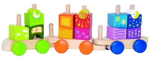 Building Blocks Toddler Push and Pull Train Set