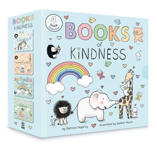 Books of Kindness: ABCs of Kindness; 123s of Thankfulness; Happiness Is a Rainbow; Friendship is Forever