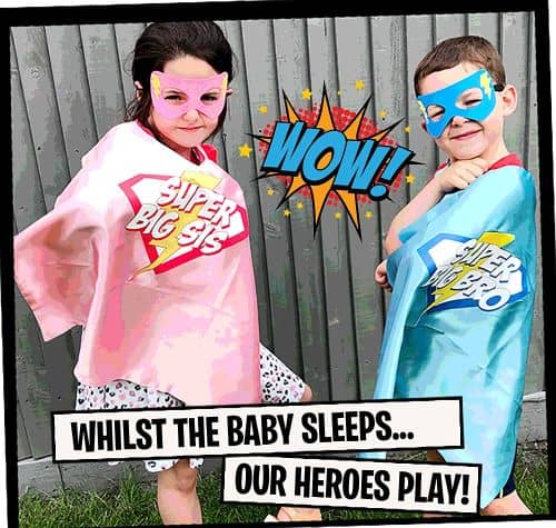 Superhero Sibling Inspirational Cape And Mask