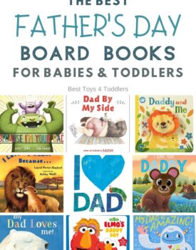 Collection and recommendation for the best Father's day board books for toddlers and preschoolers to read aloud.