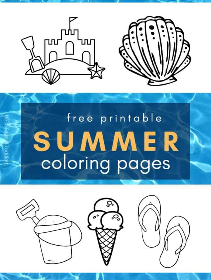 Free summer coloring pages for kids to print and use as a boredom buster over summer break